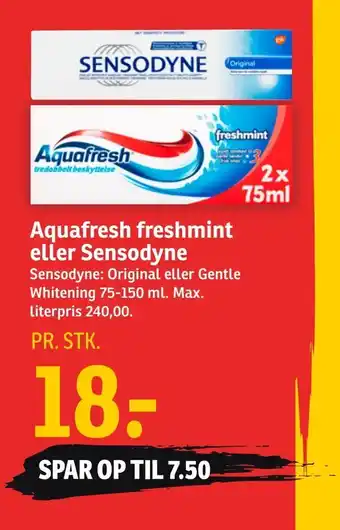 Aquafresh freshmint eller Sensodyne