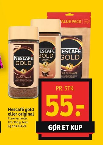 SPAR Nescafé gold eller original tilbud