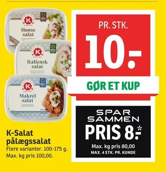 SPAR K-Salat pålægssalat tilbud