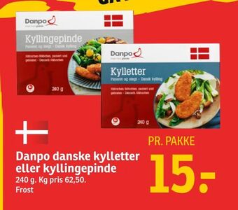 SPAR Danpo danske kylletter eller kyllingepinde tilbud