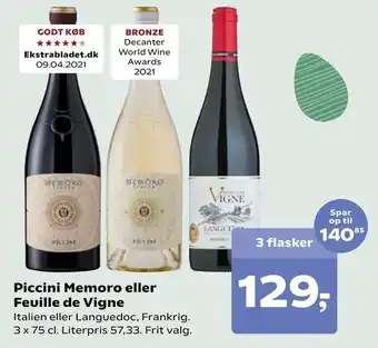 Dagli'Brugsen Piccini Memoro eller Feuille de Vigne tilbud