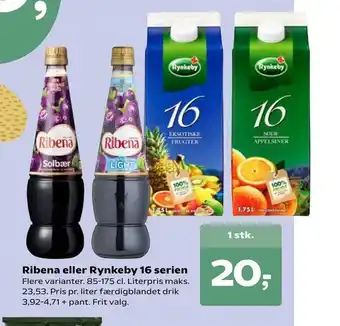 Dagli'Brugsen Ribena eller Rynkeby 16 serien tilbud