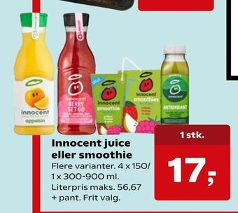 Dagli'Brugsen Innocent juice eller smoothie tilbud