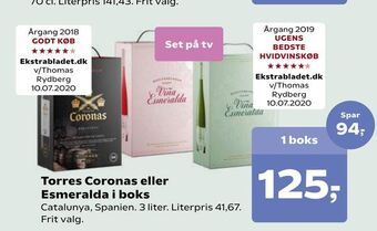 Dagli'Brugsen Torres Coronas eller Esmeralda i boks tilbud