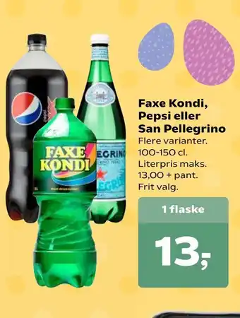 Dagli'Brugsen Faxe Kondi, Pepsi eller San Pellegrino tilbud