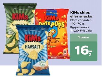 Dagli'Brugsen KiMs chips eller snacks tilbud