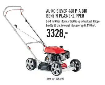 Johannes Fog Al-ko silver 468 p-a bio benzin plæneklipper tilbud