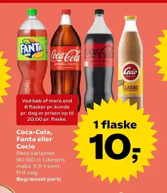 Kvickly Coca-Cola, Fanta eller Cocio tilbud