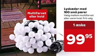 Kvickly Lyskæder med 100 små pærer tilbud