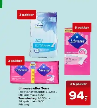 Kvickly Libresse eller Tena tilbud