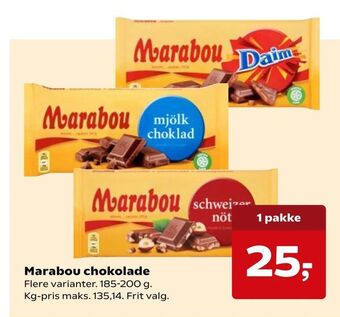 Kvickly Marabou chokolade tilbud