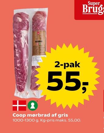 Kvickly Coop mørbrad af gris tilbud