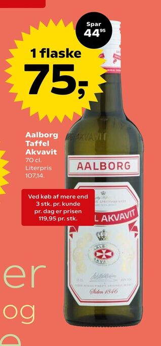 Kvickly Aalborg Taffel Akvavit tilbud