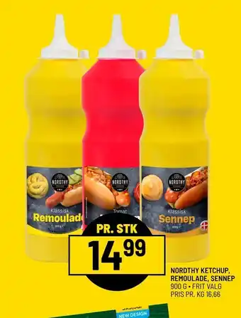 Priss Nordthy ketchup, remoulade, sennep tilbud