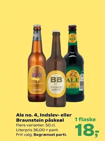 SuperBrugsen Ale no. 4, Indslev- eller Braunstein påskeøl tilbud