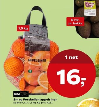 SuperBrugsen Smag Forskellen appelsiner tilbud
