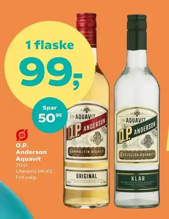 SuperBrugsen O.P. Anderson Aquavit tilbud