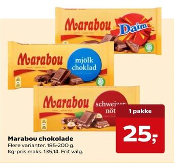 SuperBrugsen Marabou chokolade tilbud