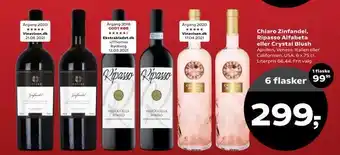 SuperBrugsen Chiaro Zinfandel, Ripasso Alfabeta eller Crystal Blush tilbud