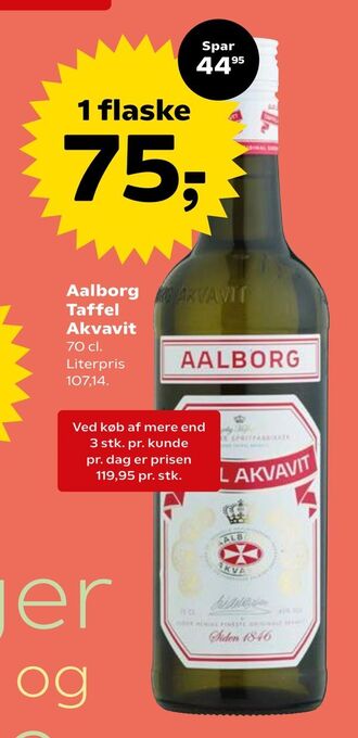 SuperBrugsen Aalborg Taffel Akvavit tilbud
