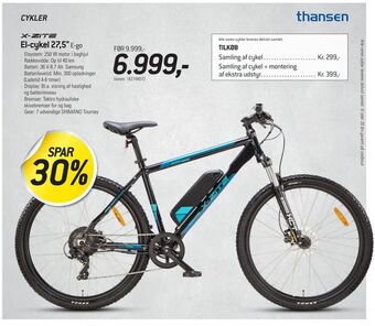 Thansen El-cykel 27,5" tilbud