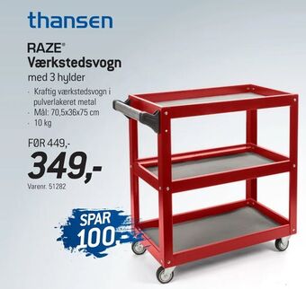 Thansen Værkstedsvogn tilbud