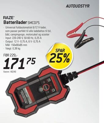 Thansen Batterilader tilbud