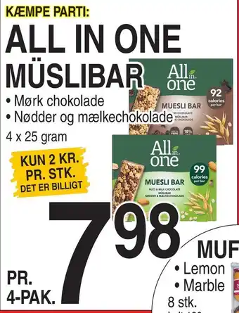 ABC Lavpris All in one müslibar tilbud