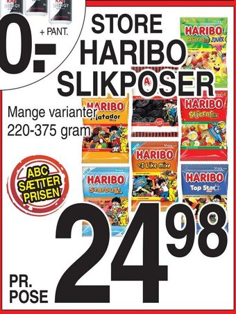ABC Lavpris Haribo slikposer tilbud