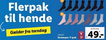 Lidl Strømper 7 pak tilbud