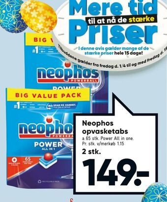 Bilka Neophos opvasketabs tilbud