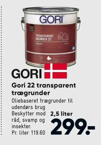 Bilka Gori 22 transparent trægrunder tilbud