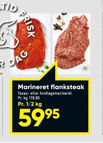 Bilka Marineret flanksteak tilbud