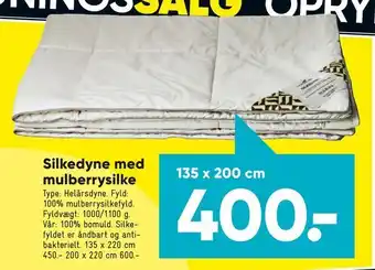 Silkedyne med mulberry silke