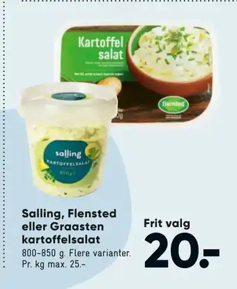 Bilka Salling, Flensted eller Graasten kartoffelsalat tilbud