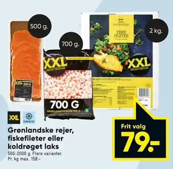Bilka Grønlandske rejer, fiskefileter eller koldrøget laks tilbud