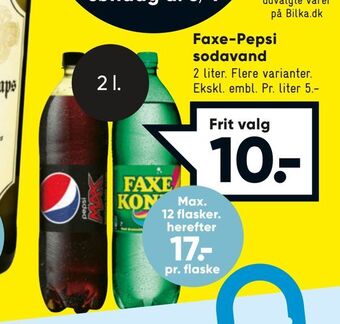 Bilka Faxe-Pepsi sodavand tilbud