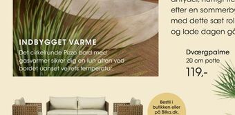Bilka Pizzo bord med gasvarmer tilbud
