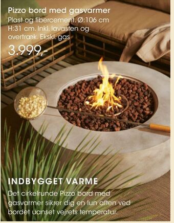 Bilka Pizzo bord med gasvarmer tilbud
