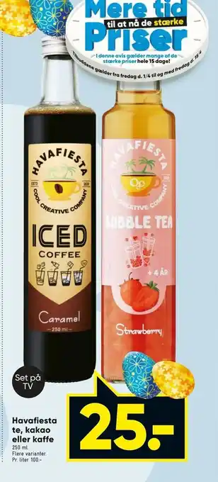 Havafiesta te, kakao eller kaffe
