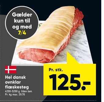 Bilka Hel dansk ovnklar flæskesteg tilbud