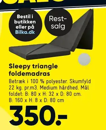 Bilka Sleepy triangle foldemadras tilbud