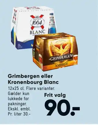 Bilka Grimbergen eller Kronenbourg Blanc tilbud