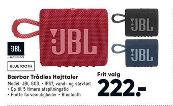Bilka JBL Bærbar Trådløs Højttaler tilbud