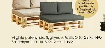 Bilka Virginia pallehynde. Ryghynde tilbud