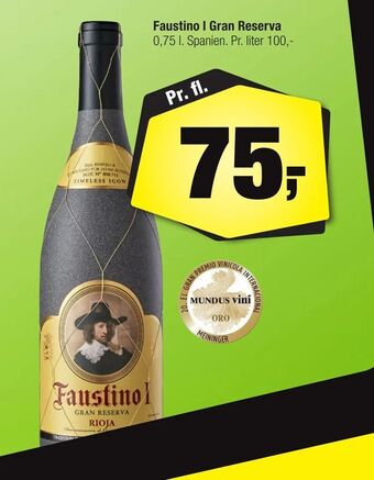 Calle Faustino l Gran Reserva tilbud