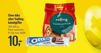 Føtex Oreo kiks eller Salling kanelgifler tilbud