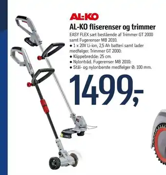 Føtex AL-KO fliserenser og trimmer tilbud