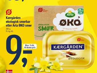 Føtex Kærgården økologisk smørbar eller Arla ØKO smør tilbud