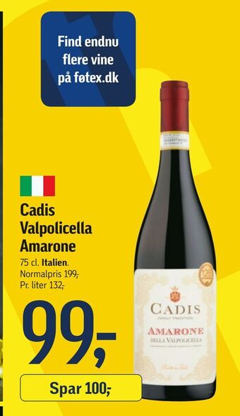 Føtex Cadis Valpolicella Amarone tilbud